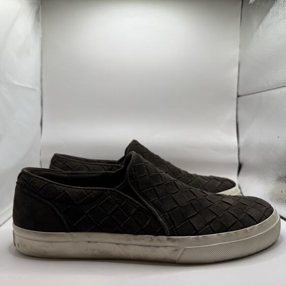 Vince Men's Fletcher Slip On Sneakers Dark Brown 10.5 US /‎ 44.5 EU Suede - Picture 1 of 15